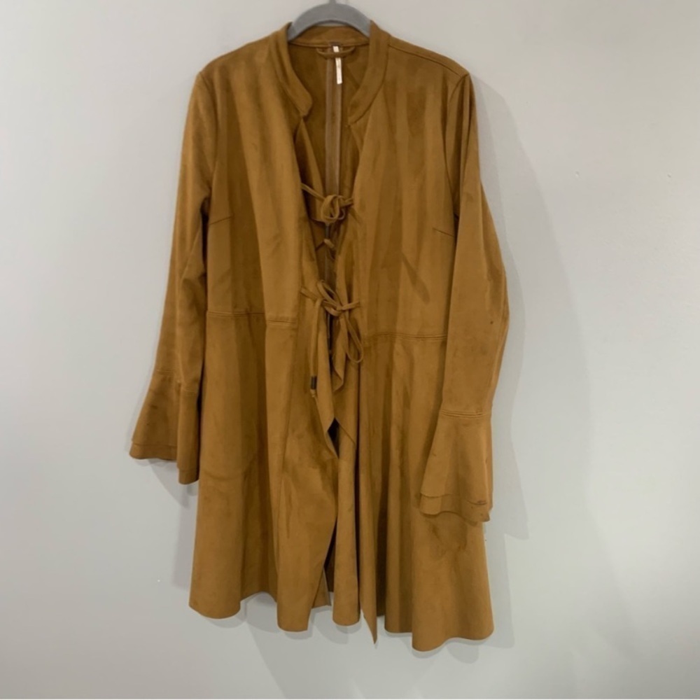 ✅ Free People Jacket Meadow Faux Suede in Sand Brown - Picture 8 of 12